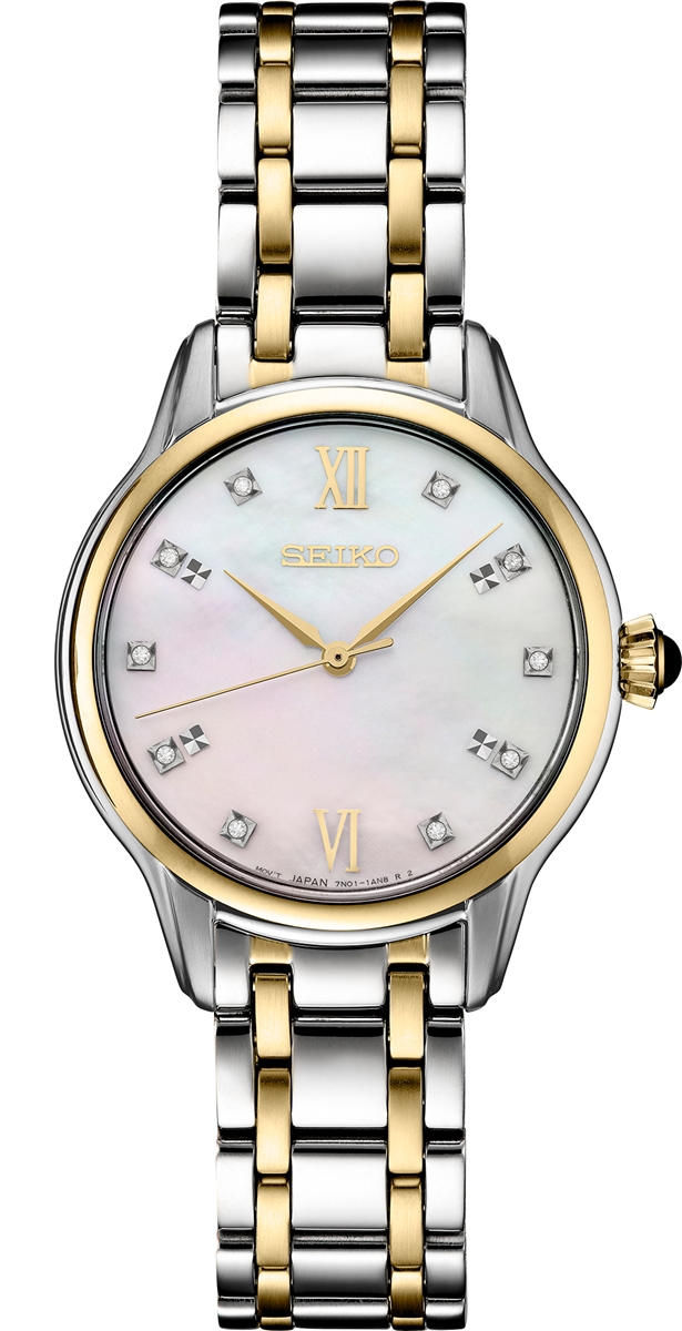 Seiko SRZ540 Women's Stainless Steel Watch with Diamonds